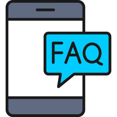 Beyaz arkaplanda soru işareti, illüstrasyon, vektör olan telefon.