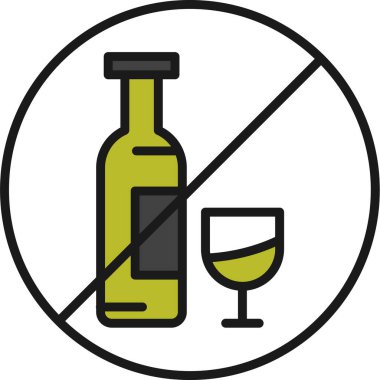 Bira simgesi yok, vektör illüstrasyonu