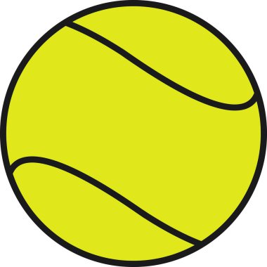 Tenis topu ikonu vektör illüstrasyonu