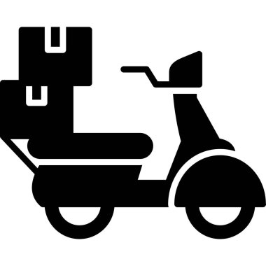 scooter simgesi, düz tasarım