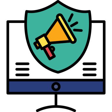 Uyarı bilgisayar internet simgesi