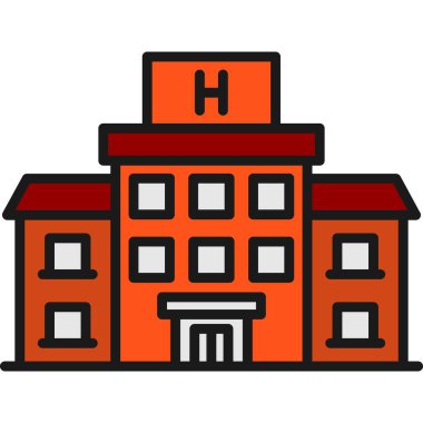 Hastane binası vektör simgesi