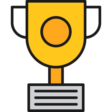 Kupa ikonu. özet ödül kupa vektör simgesi düz izole edilmiş beyaz