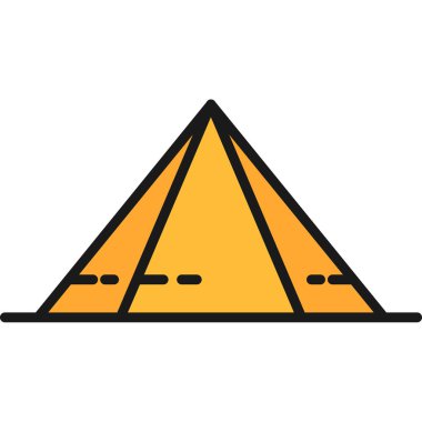 üçgen vektör düz renk simgesi