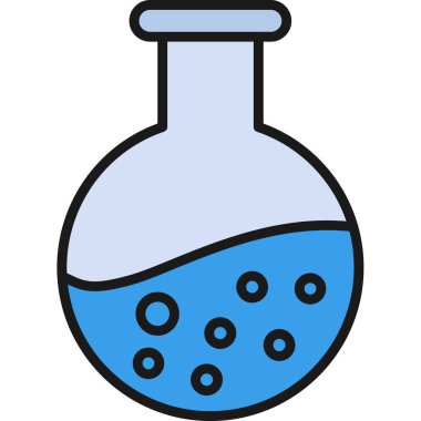 Mataranın kimyasal ikonu ana hatlarıyla doldurulmuş.