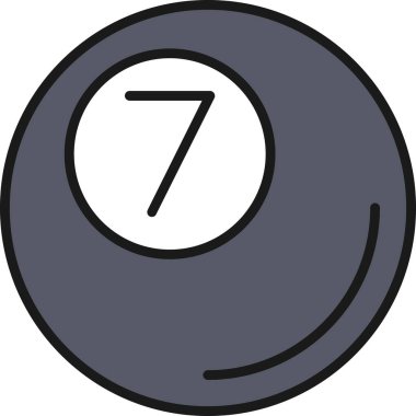 Bilardo topu bilardo simgesi - taslak biçimi