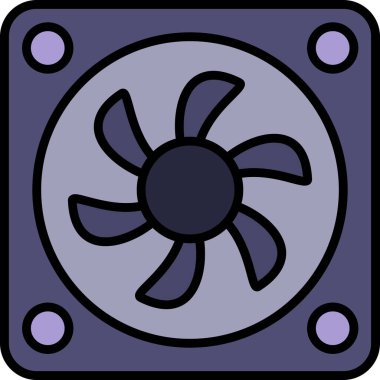 Fan simge, basit vektör çizim