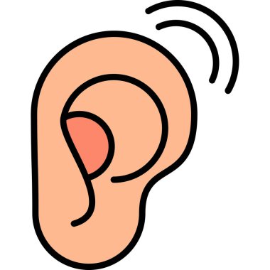 kulak simgesi vektör illüstrasyonu