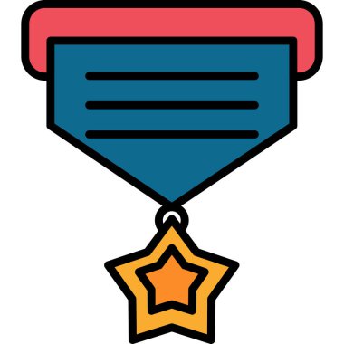 Madalya. Web simgesi basit illüstrasyon