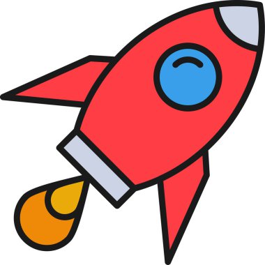 roket başlatma simgesi