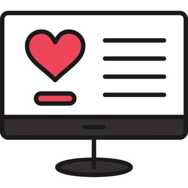 Aşk mesajı. Basit tasarım