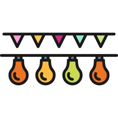 asılı ampul ikonu vektör illüstrasyon tasarımı