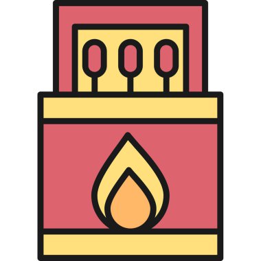 Şömine. Web simgesi basit illüstrasyon