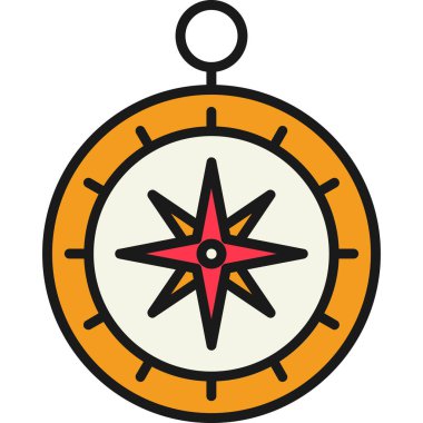 Pusula. Web simgesi basit illüstrasyon