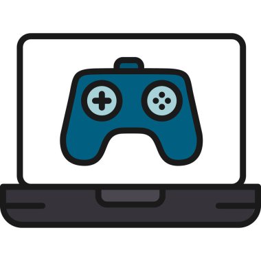 bilgisayar oyunu simgesi, vektör illüstrasyon tasarımı