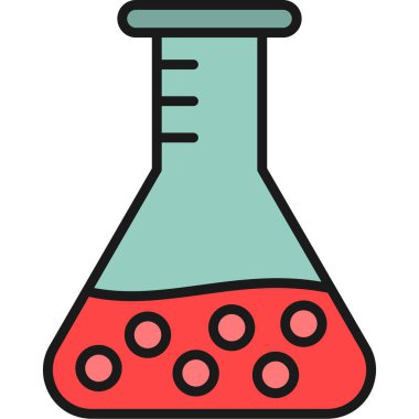 Laboratuvar matarası. Basit illüstrasyon