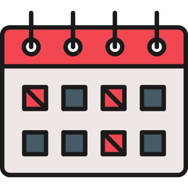 Takvim simgesi, vektör çizimi