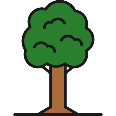 ağaç simgesi vektör illüstrasyonu