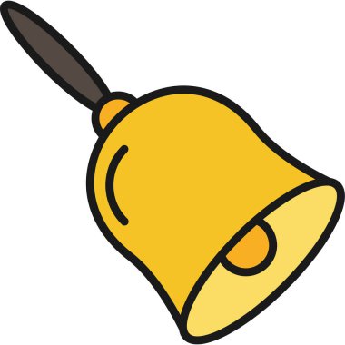 Çan ikonu. Web için çan vektör simgelerinin özet çizimi