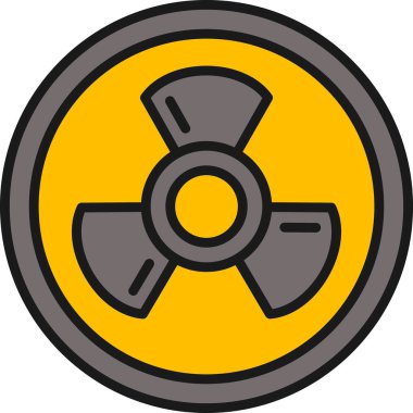 Radyasyon. Web simgesi basit illüstrasyon