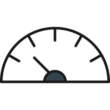 Hız göstergesi vektör simgesi. Basit satır vektör simgesi 