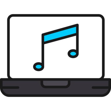 ses müzik simgesi, vektör illüstrasyonu