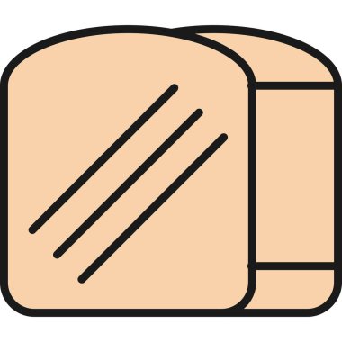 ekmek ikonu vektör illüstrasyonu