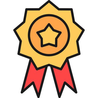 ödül madalya ikonu vektör illüstrasyonu