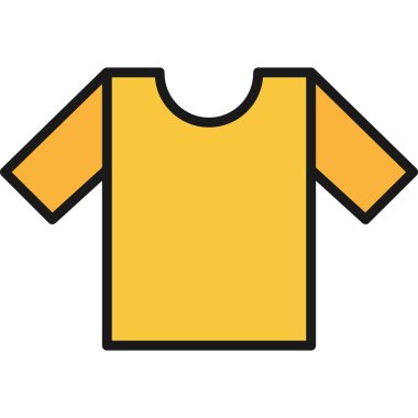 T-shirt ikonu. Düz renk tasarımı. vektör illüstrasyonu.