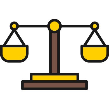 Adalet terazisi simgesi. beyaz üzerinde izole edilmiş web tasarımı için özet vektör simgesi