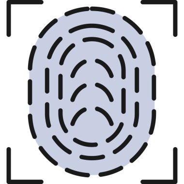 parmak izi biyometrik simgesi