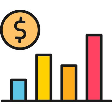 grafik ikonu vektör illüstrasyonu