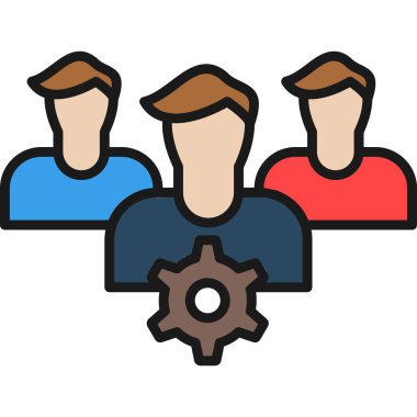 Ekip çalışması renkli vektör simgesi