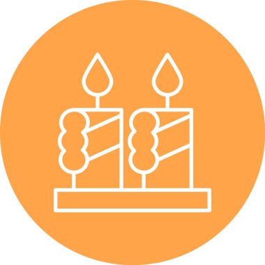 Mumlar. Web simgesi basit illüstrasyon