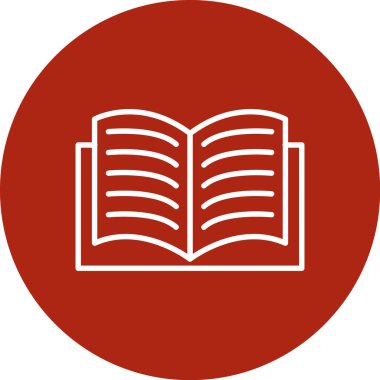 kitap simgesi, modern vektör illüstrasyonu