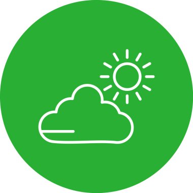 Hava durumu simgesi, vektör illüstrasyonu