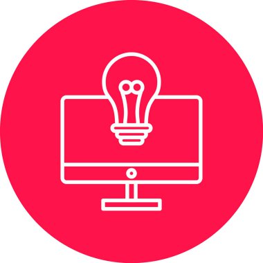 Bir dizüstü bilgisayar simgesinin vektör illüstrasyonu