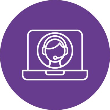 Kulaklık simgesi, vektör illüstrasyonu