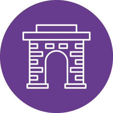 Bina. Web simgesi basit illüstrasyon