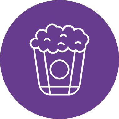 Patlamış mısır. Web simgesi basit illüstrasyon