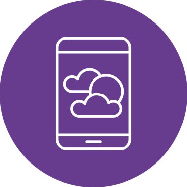 Bulut. Web simgesi basit illüstrasyon