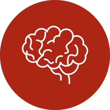 beyin ikonu vektör illüstrasyonu