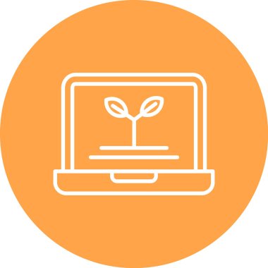 Dizüstü bilgisayar simgesinin vektör çizimi