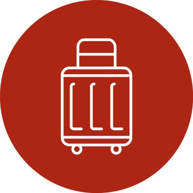 Seyahat çantası simgesinin vektör illüstrasyonu