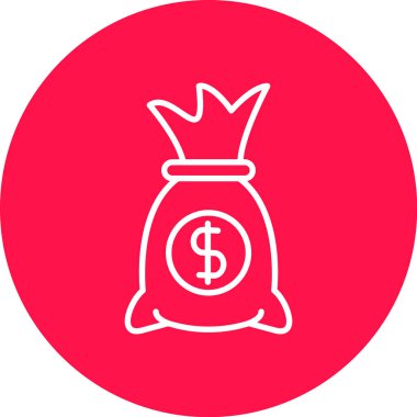 çanta çanta dolar simgesi taslak biçimi