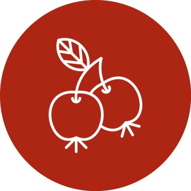 Kırmızı elma simgesi Vektör illüstrasyonu