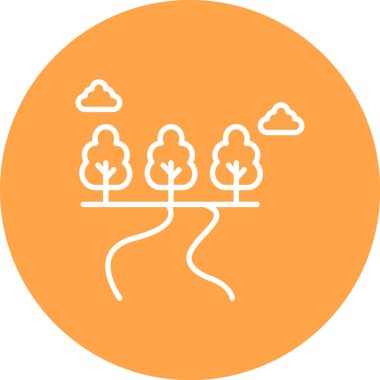 Ağaçların simgesi. vektör illüstrasyonu