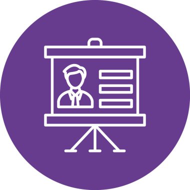 sunum vektörü illüstrasyon simgesi