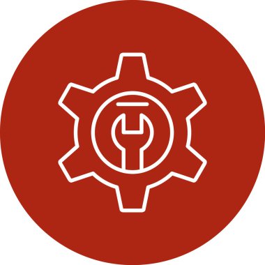 Vites düz yuvarlak vektör simgesi