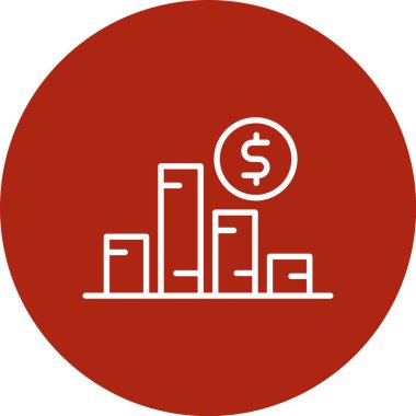 iş grafiği ikon vektör illüstrasyonu